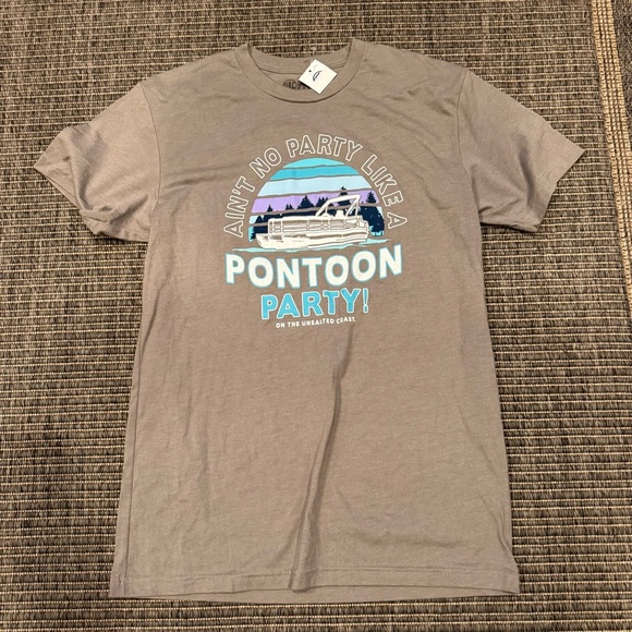 Gray Pontoon Party Graphic Tee - Picture 1 of 3